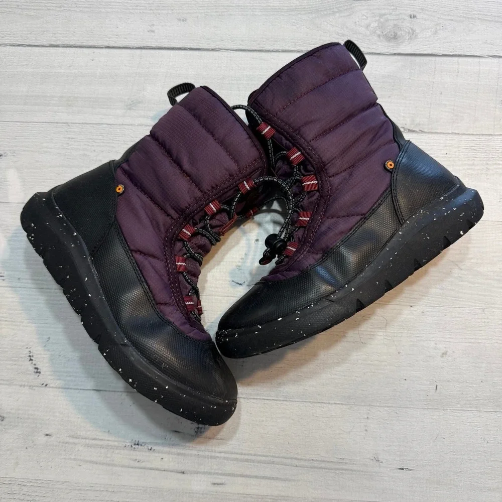 BOGS girls skyline snowcata winter snow boots purple‎ youth size 2
